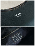 Prada Aimèe Large Shoulder 36cm Bag Black Cowhide