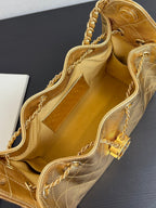 Chanel 2026 Hobo Bag 22cm Gold Grained Calfskin