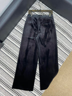 CHANEL 25S STRAIGHT-LEG VELVET PANTS 445