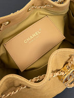 Chanel 2026 Hobo Bag Tan Suede