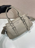 Prada Large Tote Bag 35cm Taupe Leather