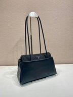 Prada Passage Medium Bag 28cm Black Leather Re-Nylon