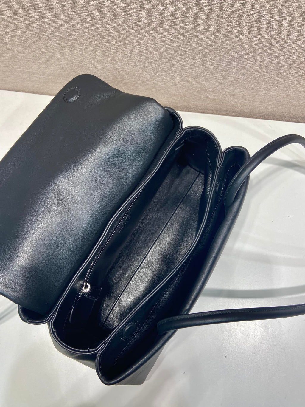 Prada Passage Medium Bag 28cm Black Leather Re-Nylon