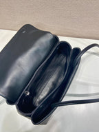 Prada Passage Medium Bag 28cm Black Leather Re-Nylon