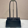Prada Passage Medium Bag 28cm Black Leather Re-Nylon
