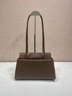 Prada Passage Medium Bag 28cm Brown Leather Re-Nylon