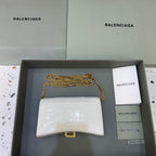 BLN-Ciaga Hourglass Wallet On Chain in White, For Women,  Bags 7.6in/19LO 6560501LRGM9016
