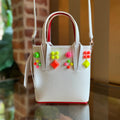 CHRISTIAN LOUBOUTIN North South Cabata Mini Calfskin Empire Spike Studded Tote