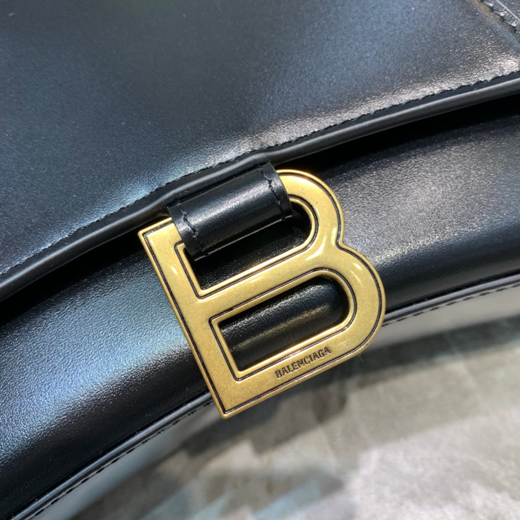BLN-Ciaga Hourglass Handbag In Black, For Women,  Bags 9.8in/25LO