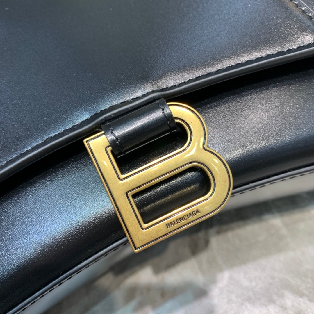 BLN-Ciaga Hourglass Handbag In Black, For Women,  Bags 9.8in/25LO