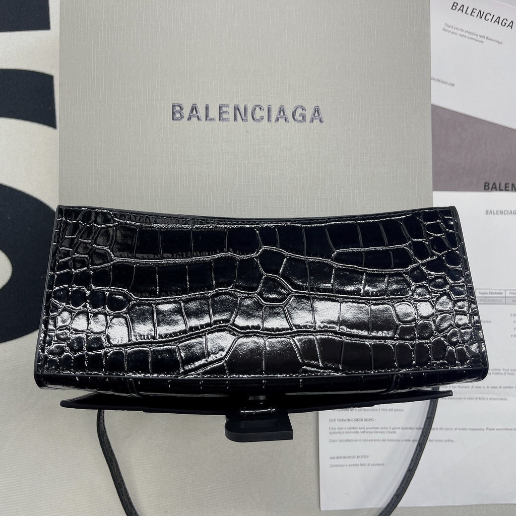 BLN-Ciaga Hourglass Small Handbag In Black, For Women,  Bags 9in/23LO