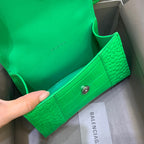 BLN-Ciaga Hourglass XS Handbag In Bright Green, For Women,  Bags 7.4in/19LO 5928331U6AK3809