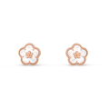 LUCKY PINK GOLD WHITE MOP EARRINGS