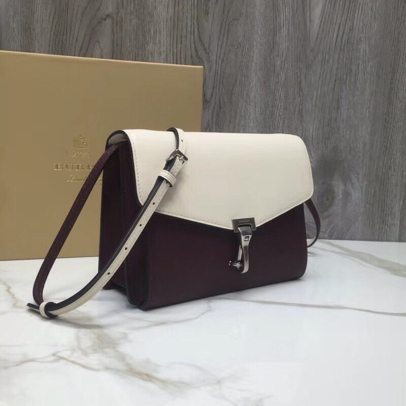 B-Berry - BB  Small Macken Colorblock Crossbody Brown/White Bag For Women, Bags 9.5in/24LO