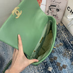 CHL -  19 Flap Bag Gold Hardware Green For Women Handbags, Shoulder Bags 10.2in/26LO AS1160