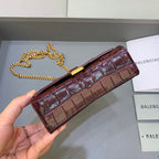 BLN-Ciaga Hourglass Mini Handbag With Chain In Dark Red, For Women,  Bags 4.7in/12LO