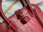 BLN-Ciaga Ville XXS Handbag In Dark Red, For Women,  Bags 8.6in/22LO