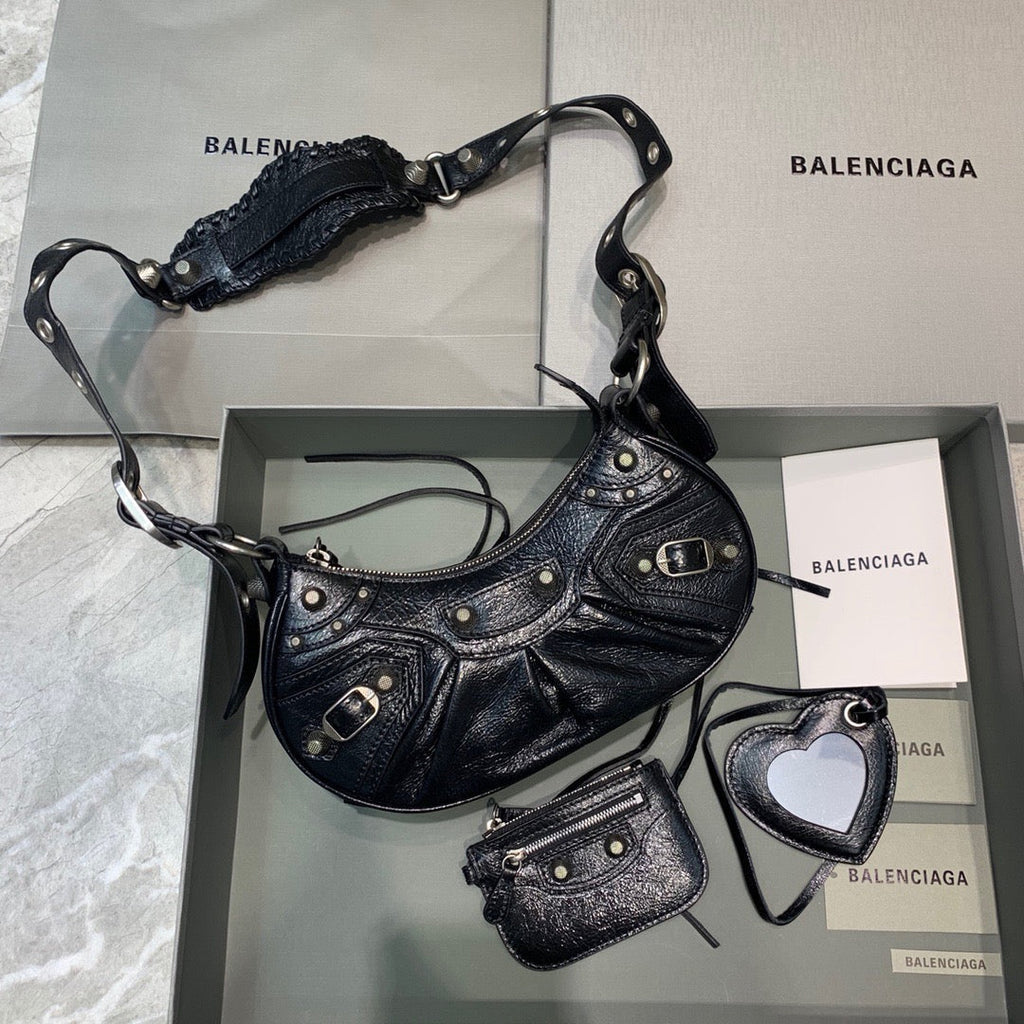 BLN-Ciaga Le Cagole XS Shoulder Bag In Black, For Women,  Bags 10.2in/26LO 671309210BK1000