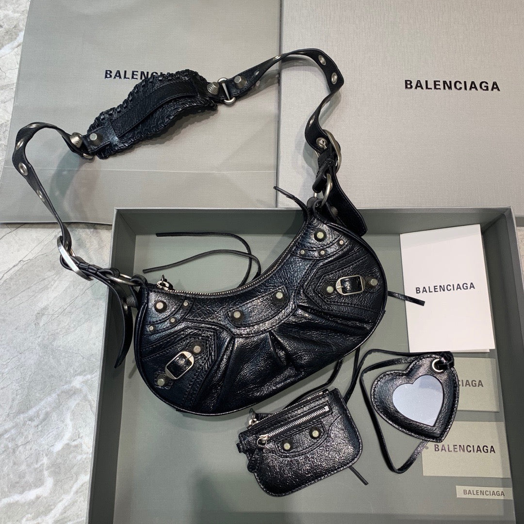 BLN-Ciaga Le Cagole XS Shoulder Bag In Black, For Women,  Bags 10.2in/26LO 671309210BK1000