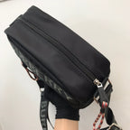 B-Berry - BB  Logo Detail Nylon Crossbody Bag Black For Men, Bags 8.7in/22LO
