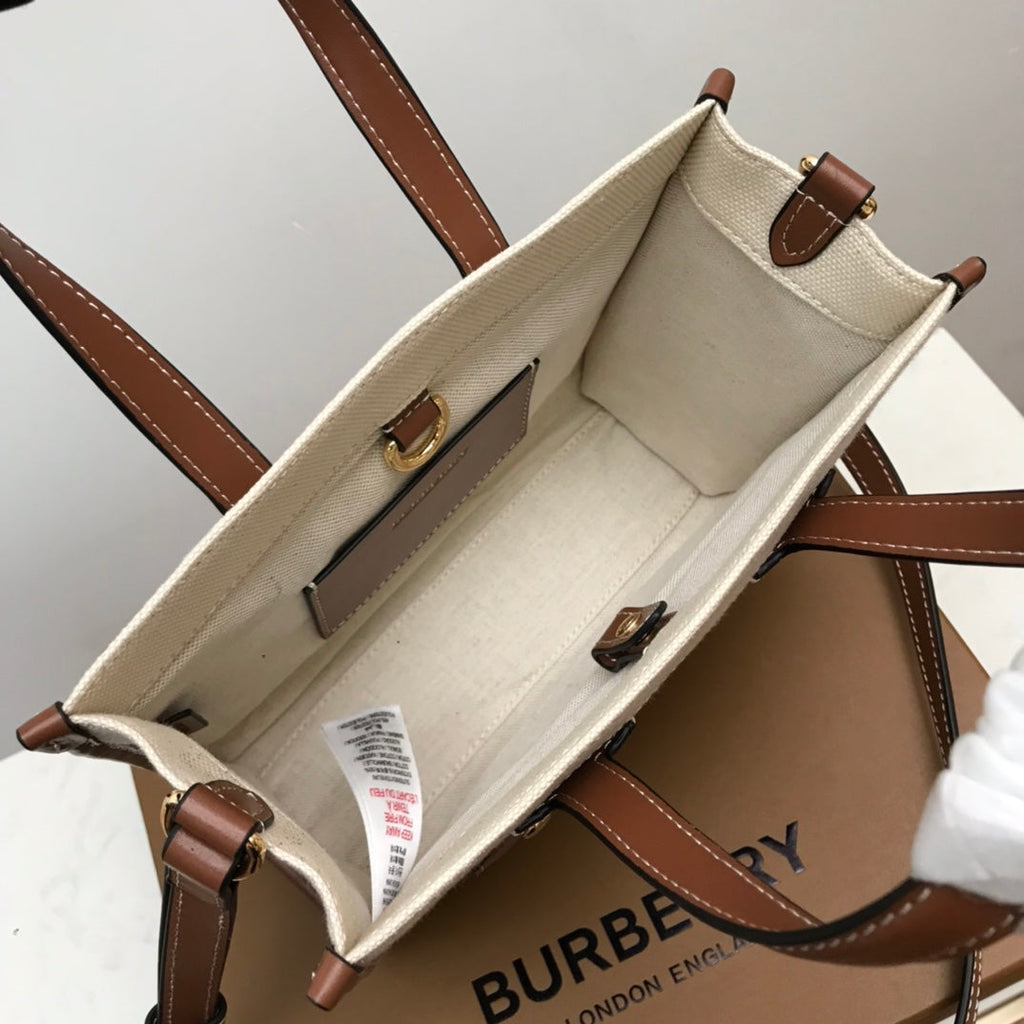 B-Berry - BB  Mini Two-tone Canvas And Freya Tote For Women, Bags 9.1in/23LO 80441431