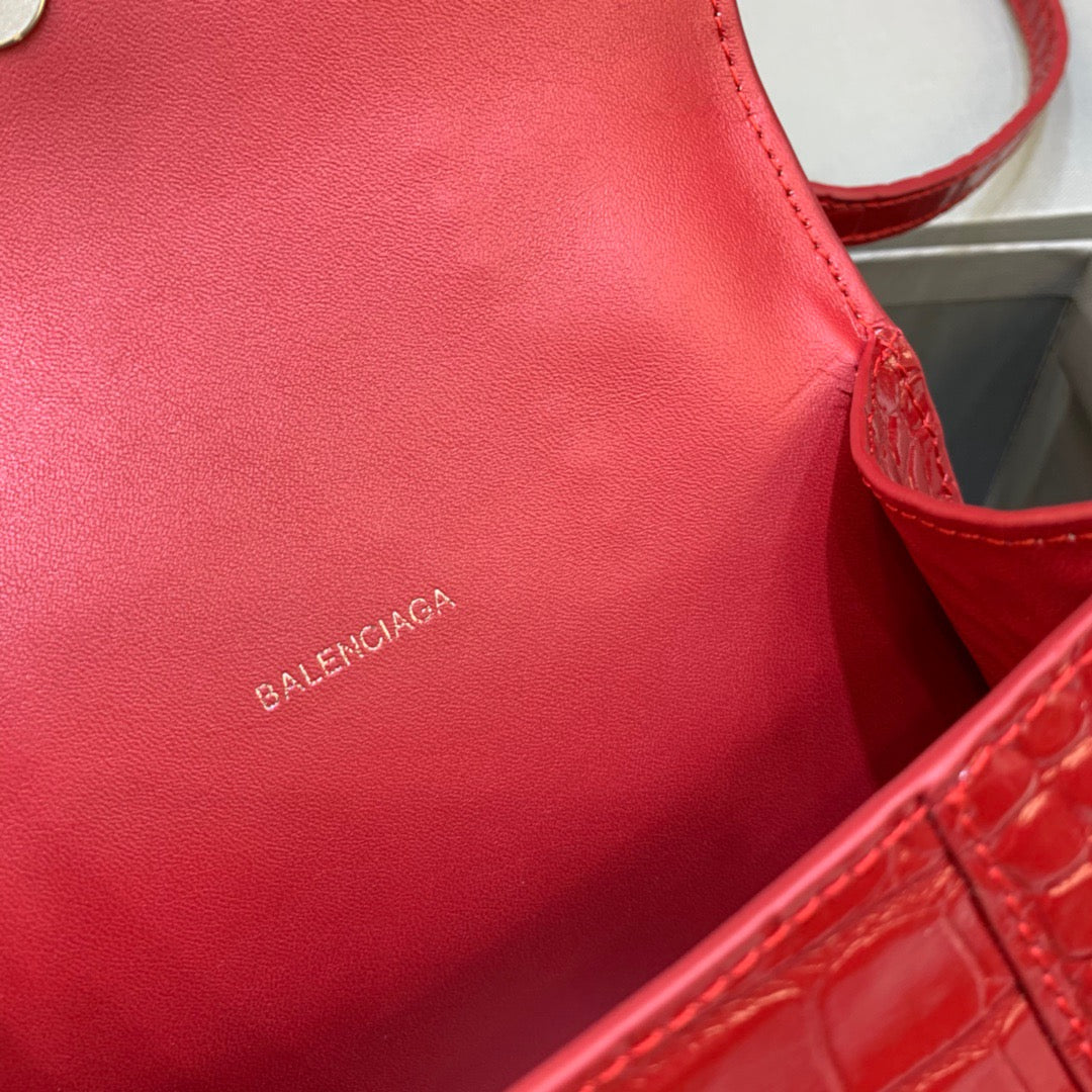 BLN-Ciaga Hourglass XS Handbag In Red, For Women,  Bags 7.4in/19LO