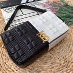 B-Berry - BB  Horseferry Print Quilted Small Lola Bag Monogram Black And White For Women, Bags 9in/23LO
