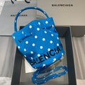 BLN-Ciaga Le Cagole Medium Bucket Bag In Blue, For Women,  Bags 11.8in/30LO