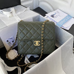 CHL - Mini Flap Bag Dark Green For Women Bags 6.7in/17LO