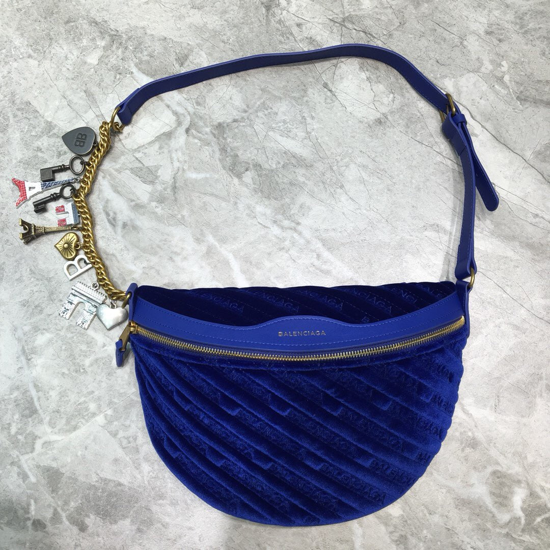 BLN-Ciaga Souvenir XXS Belt Bag In Blue, For Women,  Bags 11.8in/30LO