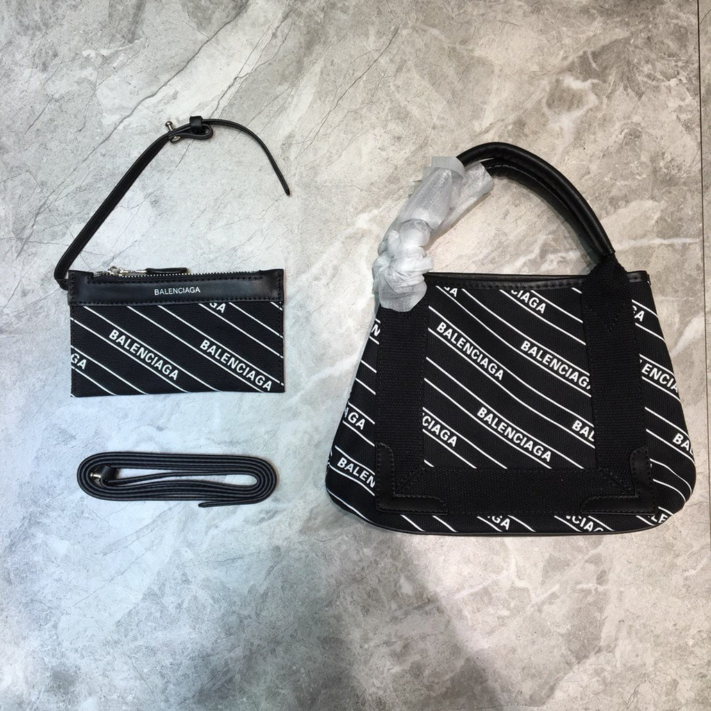 BLN-Ciaga Navy XS Tote Bag In Black, For Women,  Bags 12.6in/32LO