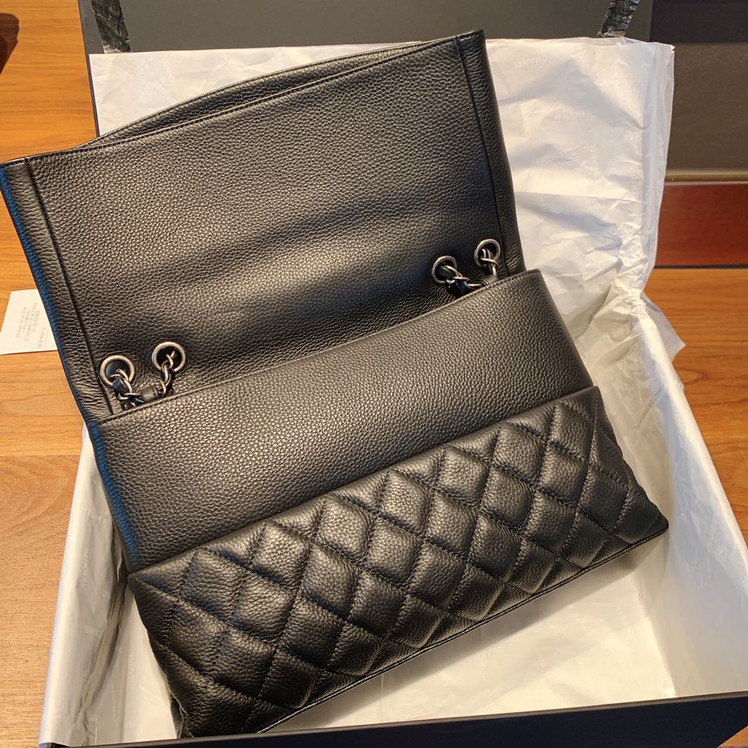 CHL - Flap Bag With Top Handle Black Bag For Women 32LO/12.5in