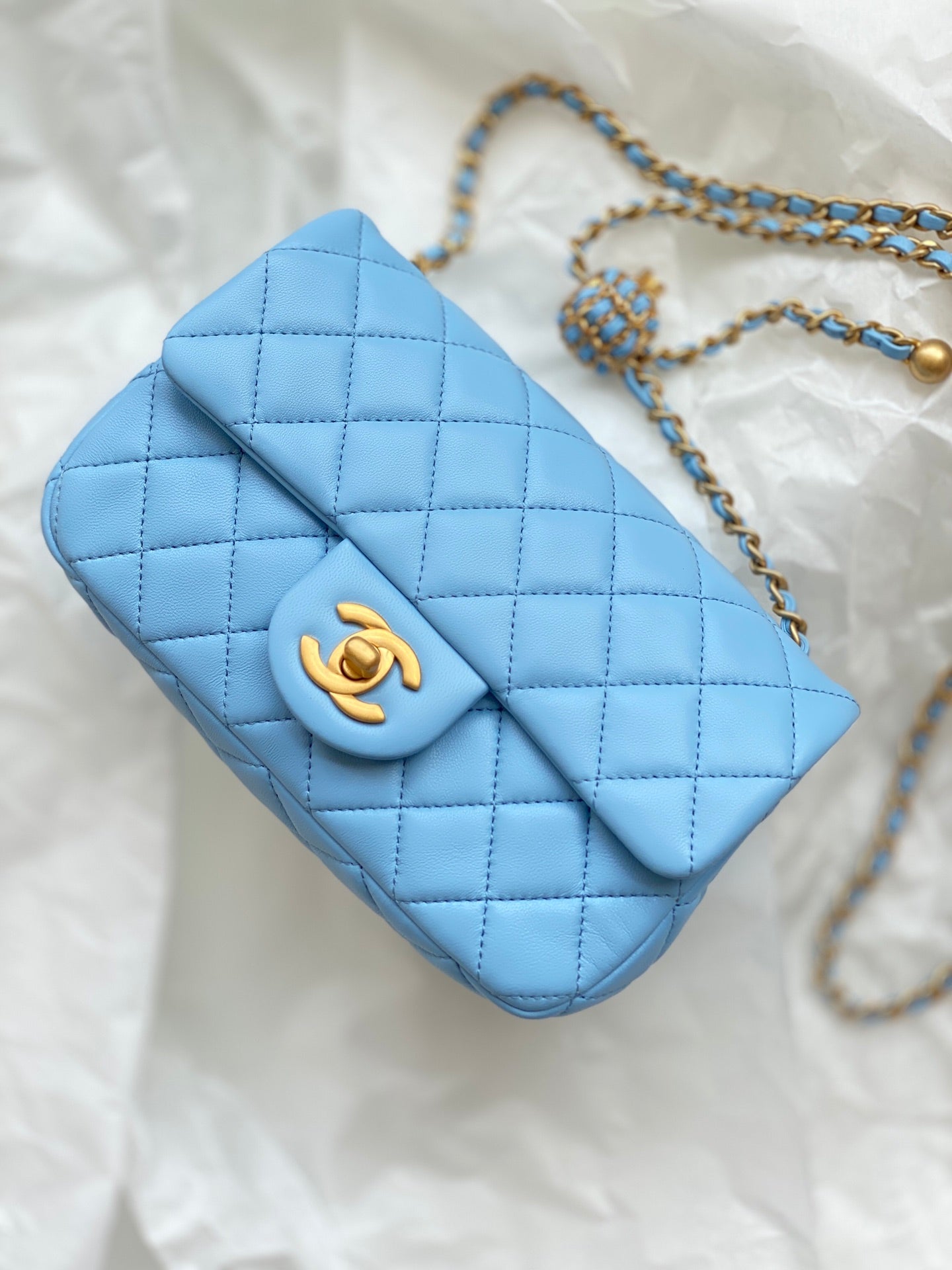 CHL - Mini Flap Bag Blue For Women Bags 7.9in/20LO