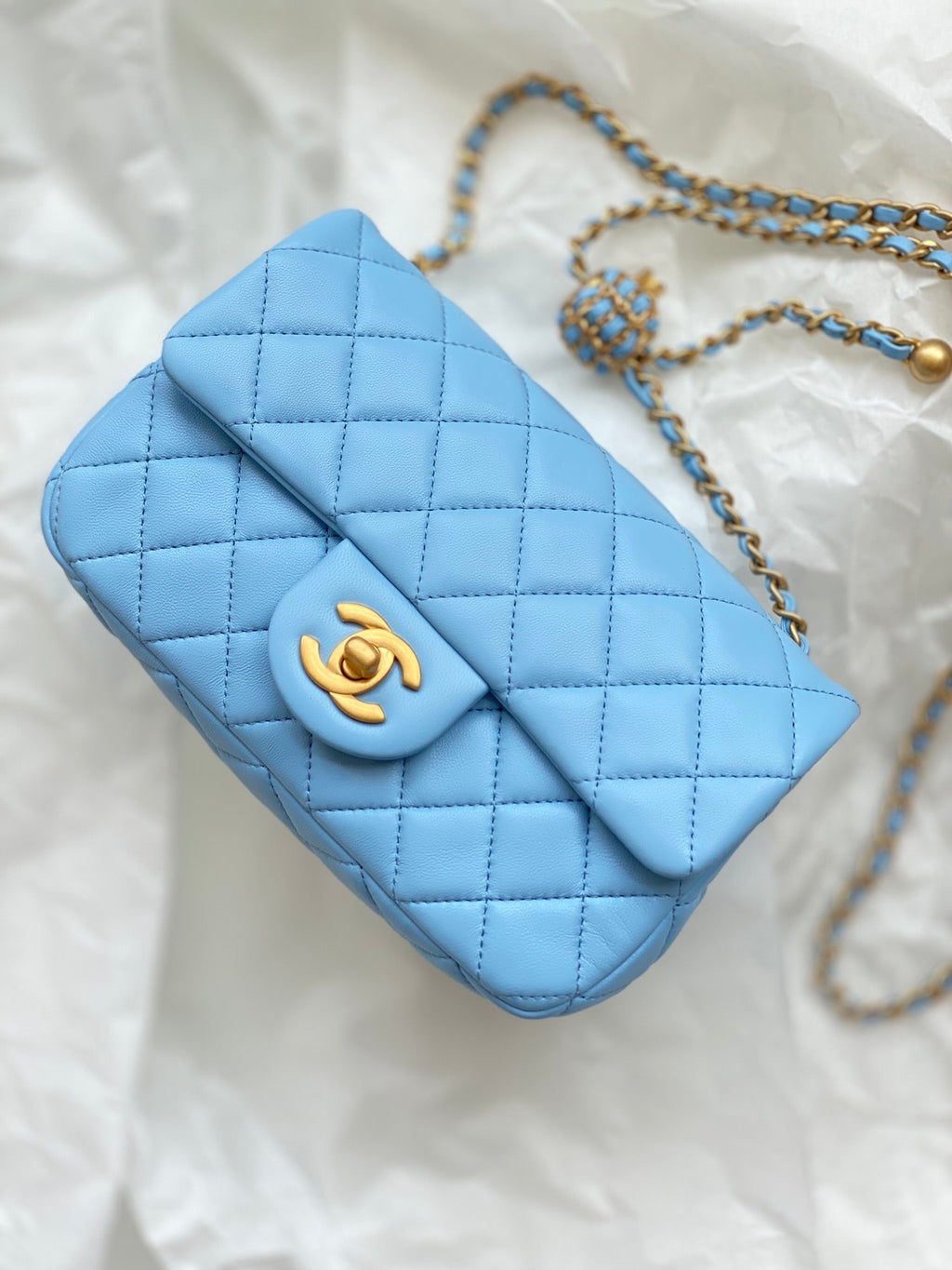 CHL - Mini Flap Bag Blue For Women Bags 7.9in/20LO