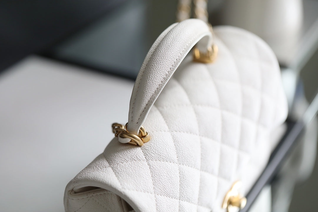CHL - Mini Flapbag With Top Handle White For Women 7.8in/20LO