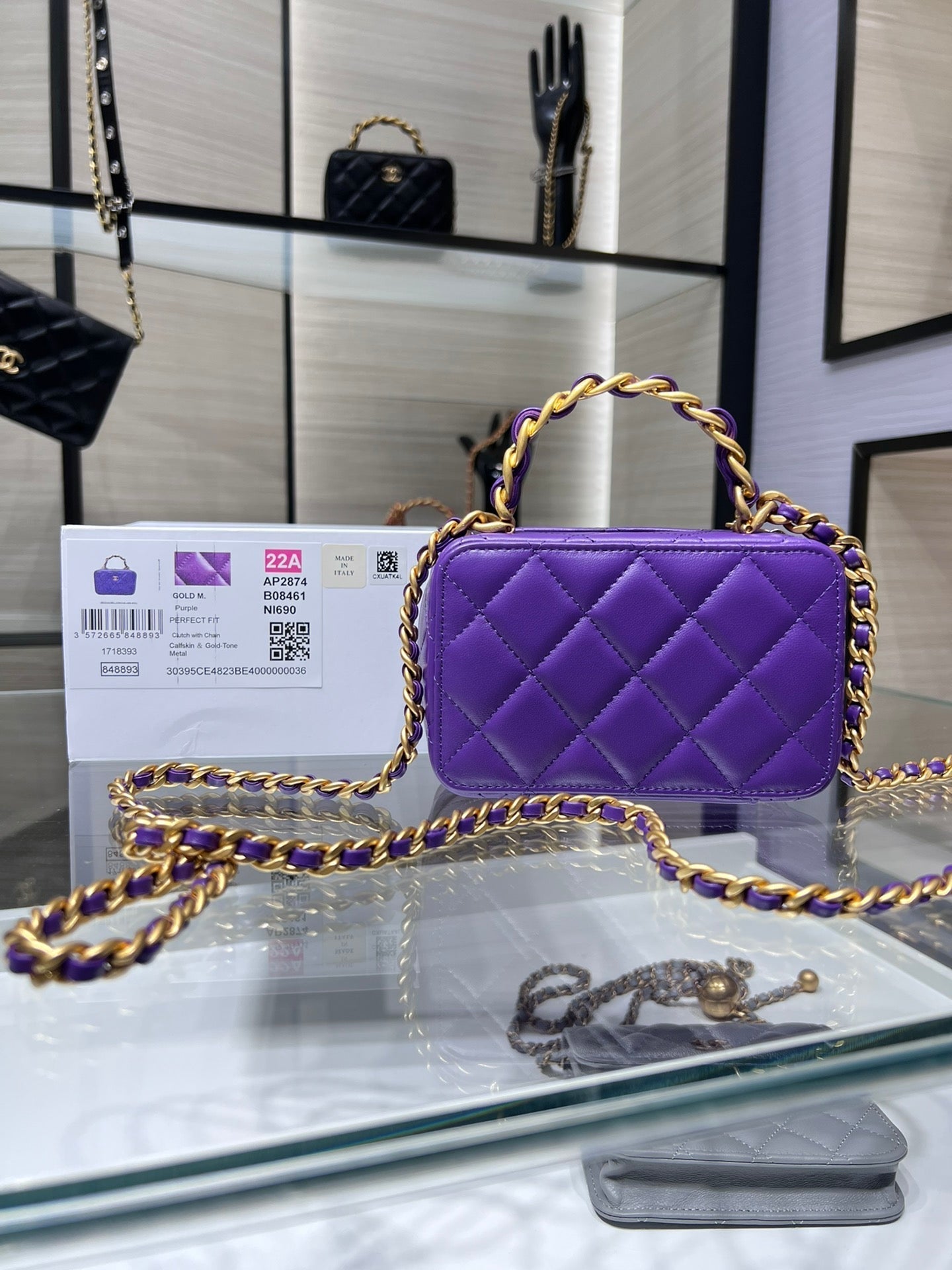 CHL - Vanity With Chain Purple Bag For Women 9LO/3.5in
