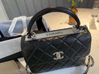 CHL -  Classic Flap Bag SilLusso Official - Hardware Black 9.8in/25LO