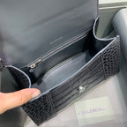 BLN-Ciaga Hourglass Small Handbag In Dark Grey, For Women,  Bags 9in/23LO 5935461LR6Y1309