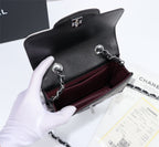CHL -  19 Handbag 7in/18LO Black/White For Women