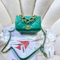 CHL - Mini Flap Bag Gold Hardware Green For Women Handbags, Shoulder Bags 6.7in/17LO AS3365