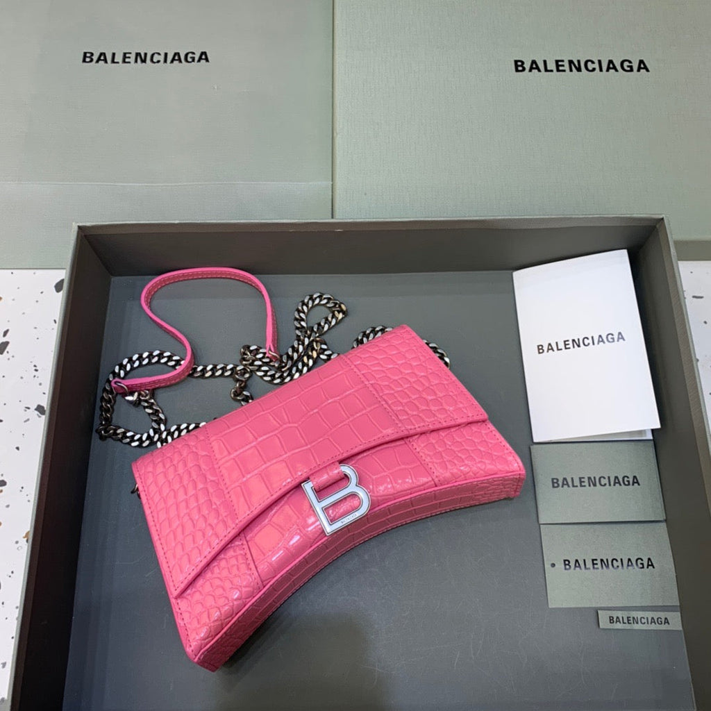 BLN-Ciaga Hourglass Wallet On Chain in Pink, For Women,  Bags 9in/23LO