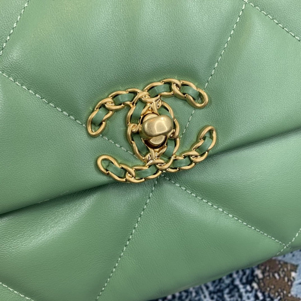 CHL -  19 Flap Bag Gold Hardware Green For Women Handbags, Shoulder Bags 10.2in/26LO AS1160