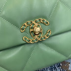 CHL -  19 Flap Bag Gold Hardware Green For Women Handbags, Shoulder Bags 10.2in/26LO AS1160