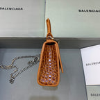 BLN-Ciaga Hourglass Mini Handbag With Chain In Brown, For Women,  Bags 4.7in/12LO