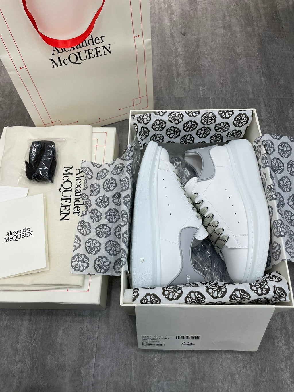 Alex - McQueen OTLM -sized Sneaker White/Grey For Men