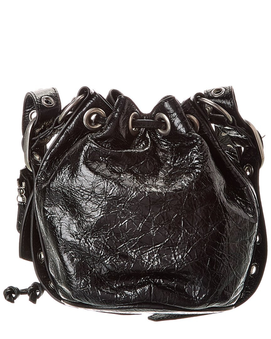 Blnciaga Le Cagole XS Leather Bucket Bag