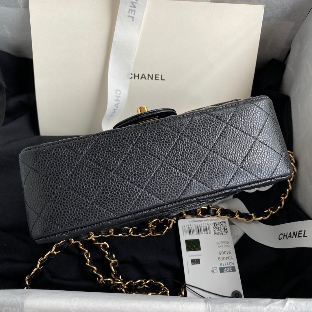 CHL - Mini Classic Handbag Black For Women 6.7in/17LO