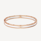 ZERO 1 PINK GOLD WITH WHITE CERAMIC BRACELET