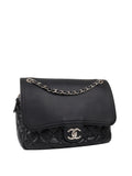 CHNL -  Black Wrinkled Quilted Flap Bag