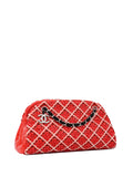 CHNL -  Limited Edition Red Patent & Tweed Double Chain Tote